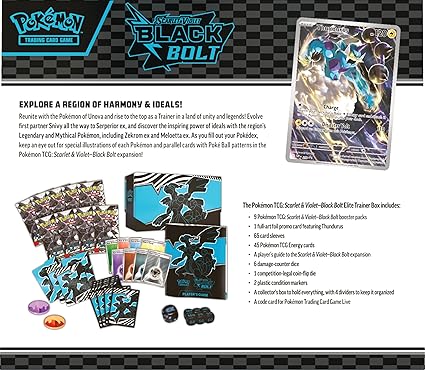 Pokémon TCG: Scarlet & Violet—Black Bolt Elite Trainer Box – Zekrom