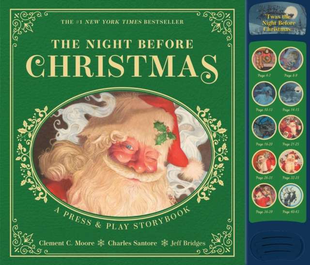The Night Before Christmas Press and Play Storybook : The Classic Edition Hardcover Book Narrated by Jeff Bridges - The Cleeve Bookshop