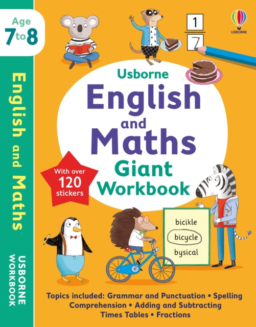 Usborne English and Maths Giant Workbook 7-8 - 9781803704401