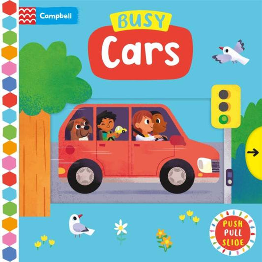 Busy Cars : A Push, Pull, Slide Book - The Cleeve Bookshop