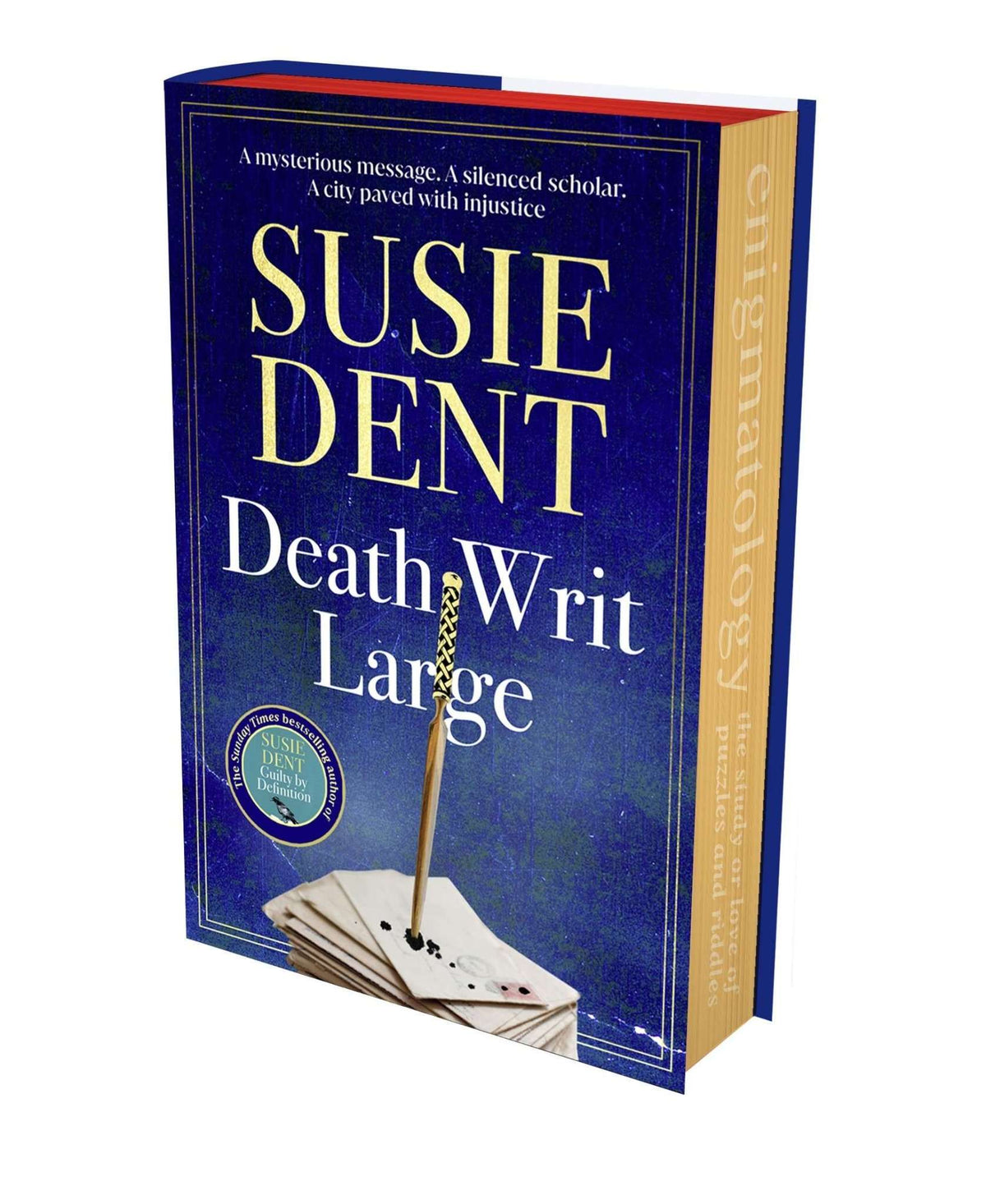 Death Writ Large - Signed First Edition with Sprayed Edge - The Cleeve Bookshop