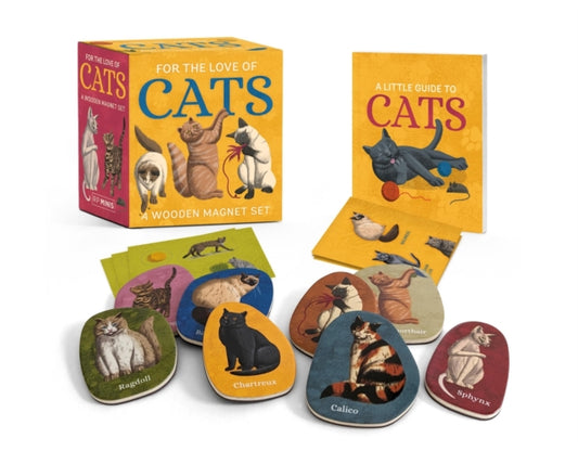 For the Love of Cats: A Wooden Magnet Set - The Cleeve Bookshop