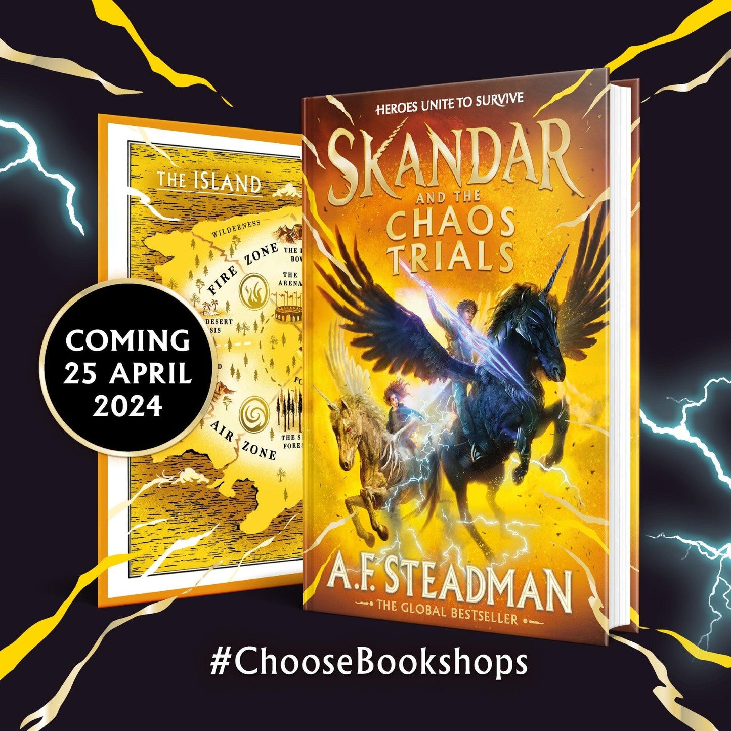 'Skandar and the Chaos Trials' by A. F. Steadman - Signed Indie Exclusive Edition - The Cleeve Bookshop