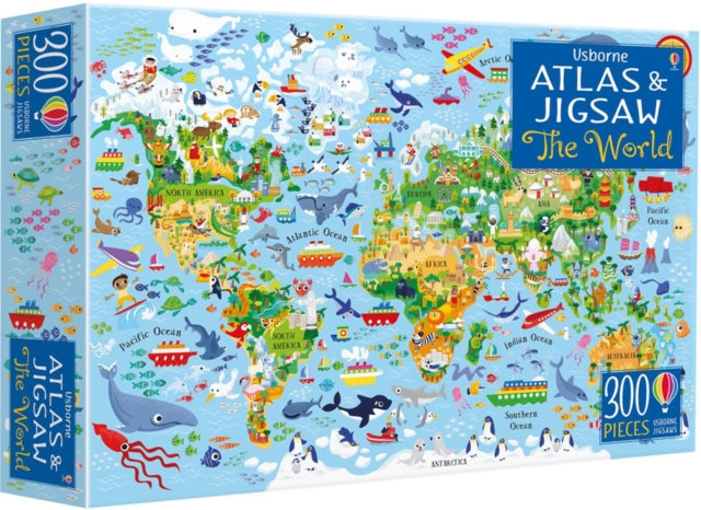 Usborne Atlas and Jigsaw The World - 9781474937610