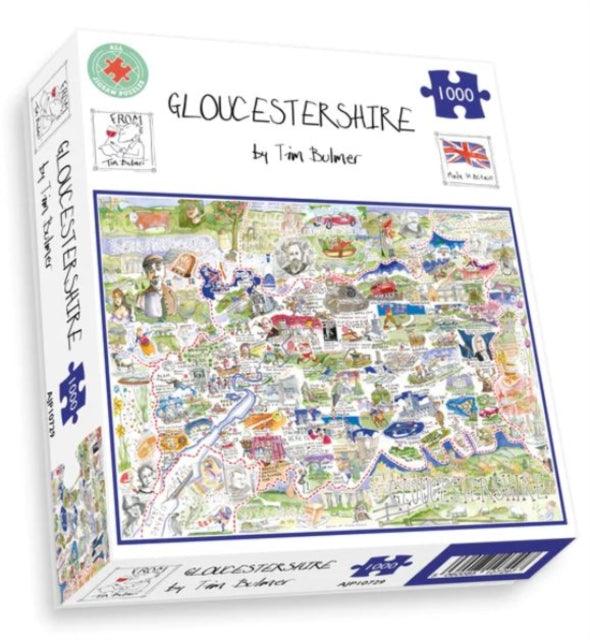 Map of Gloucestershire Jigsaw 1000 Piece Puzzle - 5060085107297