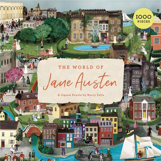 The World of Jane Austen : A Jigsaw Puzzle with 60 Characters and Great Houses to Find - 9781786279118